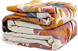 Boho Throw Blanket - 100% Cotton Ultra Soft Bed Throw Large - Fall Blanket - $55.93