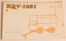 Vintage CB Ham radio Card KQV 1081 El Paso Texas Amateur Lone Star  - £4.73 GBP