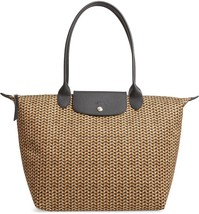 Longchamp Le Pliage Microknit Large Nylon Tote Shoulder Bag ~NEW~ Honey - £170.11 GBP