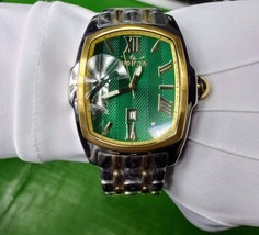 invicta two tone green dial men lupah quartz watch with bracelet - £205.55 GBP