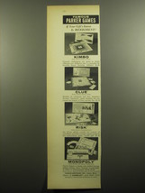 1960 Parker Brothers Games Advertisement - Kimbo, Clue, Risk and Monopoly - $14.99