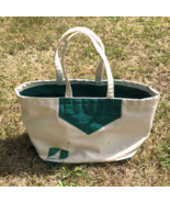 Bohndell Sails Maine Canvas Sailing Tote Bag with Green Extended Draw Cl... - $59.39