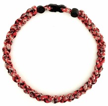 3 Rope Tornado Braided Boys Baseball Softball Necklace 18&quot; 20&quot; Red Camo New USA - £7.98 GBP