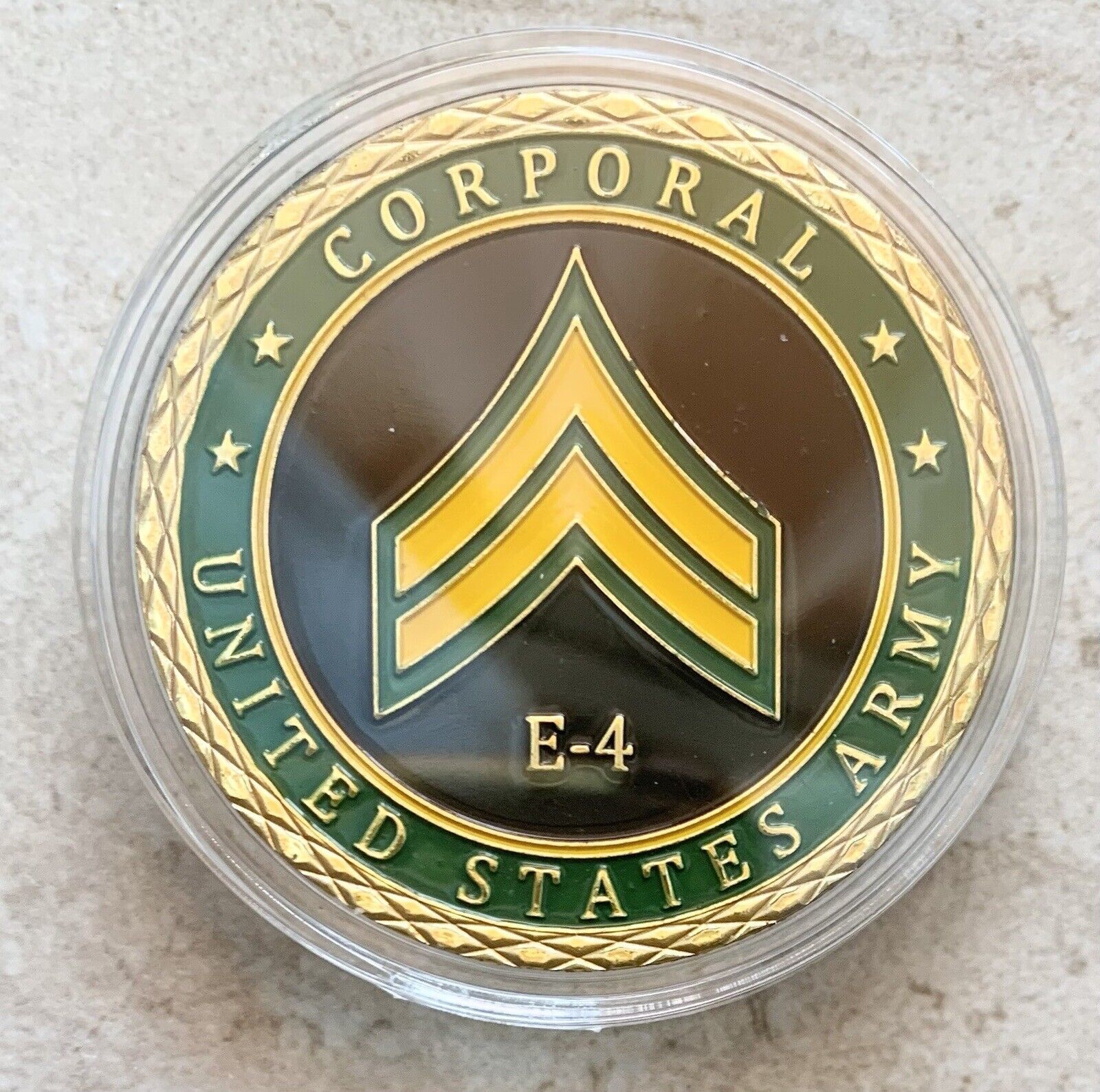 USMC Challenge Coin – Corporal E4, EST 1775 Commemorative – Militaria Collectible