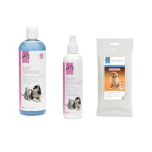 Shampoo Spray &amp; Wipes 3pc Dog Grooming Kit Choose Fresh Pet or Baby Powder Scent - $35.05