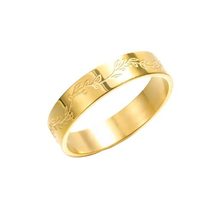 Stainless Steel Gold Plated Leaves Leaf Laurel Branch Ring Jewelry (7 US) - £20.19 GBP
