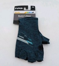 NRS Sun UPF 50+ Half-Finger Boater&#39;s Gloves Mens XXL NEW Poseidon Blue - $24.18