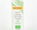 Burts Bees Calming Day Lotion SPF 30 with Aloe and Rice Milk 1.8 Oz BB 3/25 - £13.14 GBP