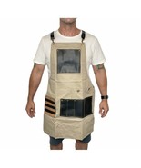 Empire Barber Apron - Denim Canvas w/ leather pocket For scissors blades... - €20,53 EUR