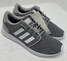 Adidas NWOB Women’s Size 6 QT Racer Gray White Lace Up Sneaker Shoes M3 - £42.03 GBP