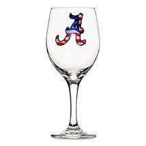 Alabama Crimson Tide NCAA Flag Logo Stemmed Wine Glass 12.75 oz - $414.61 MXN