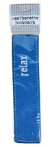 Bookmark Leatherette Page Holder Marker Relax Turquoise Color 6” Long - $8.63