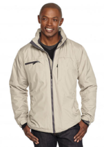 NEW IZOD BEIGE HOODED MEN COAT JACKET SIZE XL $130 - $89.99