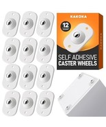 Self Adhesive Mini Caster Wheels 12 Count Mini Caster Wheels Adhesive Sw... - £11.83 GBP