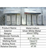 500g  Metal Indium Ingot 99.995% High Pure Indiums Crystals - €319,40 EUR