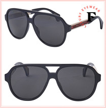GUCCI SEGA Stripe 0463 Black White Polarized Sport Aviator Sunglasses GG... - £249.12 GBP