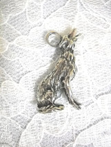 Wildlife Animal 3D Howling Wolf / Coyote Cast Pewter Pendant Adj Cord Necklace - £7.95 GBP