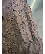 Brown Cotton  Embossed  Floral Lace 23” Price Per Yard Scalloped One Edge - $4.16 CAD