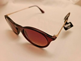 Optimum Optical Unisex Brown Sunglasses Round Keyhole Bridge Chelsea NWT - $49.99