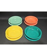 Fiesta Dinnerware Set 4 Soup Bowls 4 Lunch Plates Multicolor Homer Laughlin - $167.80 CAD