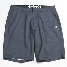 Hurley 32 x 9&quot; Black Woven Stretch Tech Hybrid Shorts - £18.73 GBP