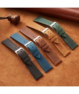 19mm Vintage Genuine Leather Quick Release Spring Bars 5 Colors Watch Strap - $31.06 CAD