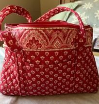 Vera Bradley Nantucket Red Purse (retired) Handbag Paisley Granny - $19.34
