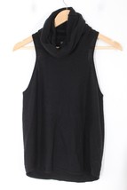 Central Park West S Black 100% Cashmere Cowl Neck Sleeveless Tank Sweater - £20.44 GBP