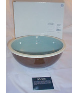 New Lenox Dansk Coconut Grove Azure Blue / Brown Serving Bowl Great Host... - £13.36 GBP