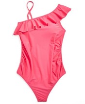 Motherhood Maternity Womens Beach Bump Ruffle-Front One-Shoulder Swimsuit Medium - £69.20 GBP
