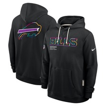 New Mens Bills 2025 Crucial Catch Beat Cancer Sideline Hoodie for Buffal... - $69.90