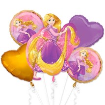 Rapunzel Deluxe Balloon Bouquet - 5pc Mylar Kit - £15.68 GBP