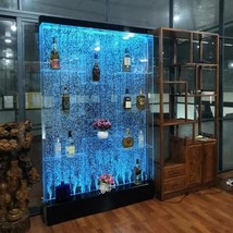 Modern Acrylic LED Wine Cabinet with Color Changing Bubble Wall - £1,819.34 GBP