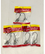 Lot of 3 Big Bite Baits Real Deal Swimbait Head Swimmer Head Hooks 3/4 o... - $20.21 CAD