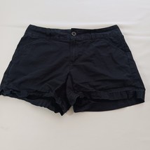 Women&#39;s Columbia Washed Out Shorts XL6282 Black Cotton Flat Front Sz 6 4... - $10.39