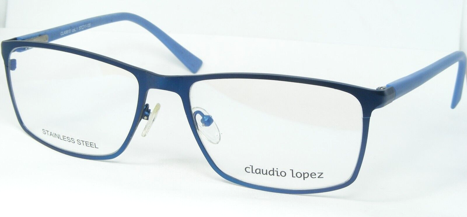 Claudio Lopez CLA5610 col.1 Mat Bleu Lunettes Métal Cadre 57-17-135mm - $66.33