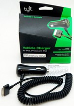 NEW TYLT iPod/iPhone 4s/4 iPad/2/3 Car Rapid Charger 30-Pin 5V 2.1A 9ft Cable - £5.20 GBP