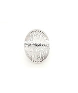 14k White Gold Italian Vintage Leaf Design Cocktail Ring - $7,681.65 MXN