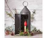 22-Inch Chimney Lantern Punched Tin Metal Electric Accent Light - USA Ha... - £84.40 GBP