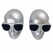Skull Bluetooth Portable Speakers Silver Lot of (2) Dave &amp; Busters + One Chord - £29.72 GBP