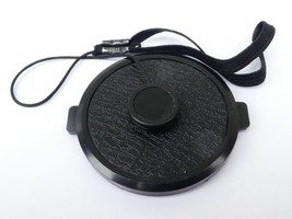 Used 49mm Lens Front Cap Black snap-on type plastic with strap Hong Kong - £6.37 GBP