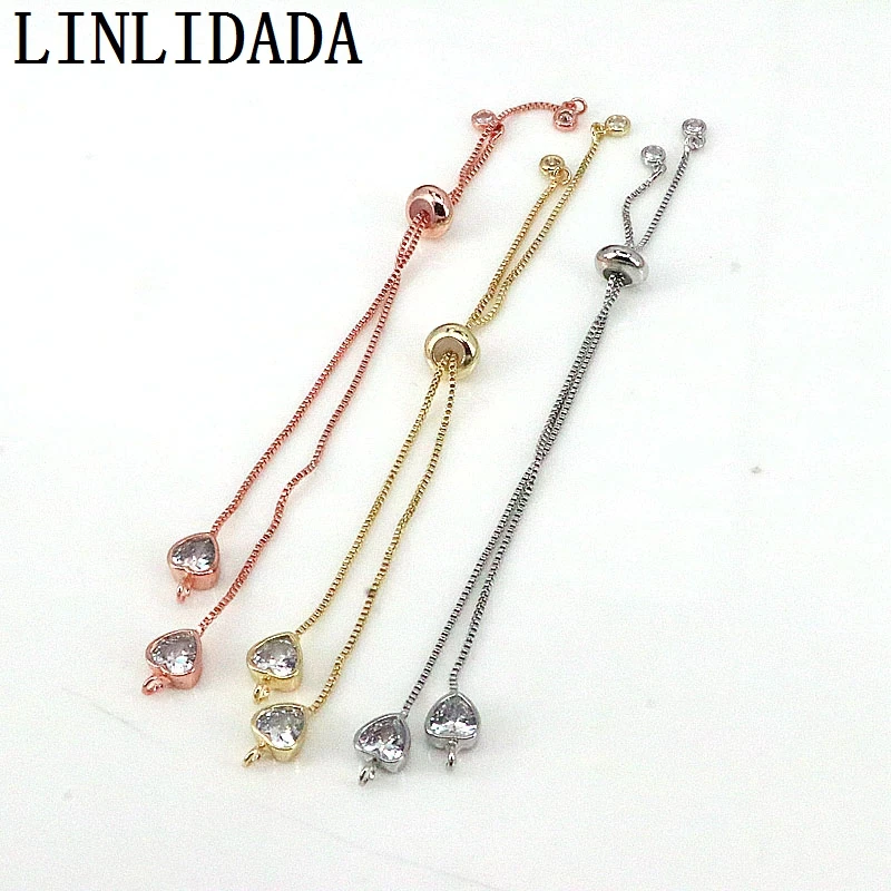 20Pcs,Fashion Gold / Rose Gold / Silver Chain Bracelet Adjustable Connector Chai - £42.93 GBP