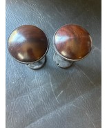 Pottery Barn Curtain Drapes Ball Holdbacks Bronze Mahogany Wood - $348.35 MXN