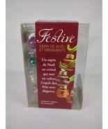 Festive 6&quot; Glass Holiday Tree and Ornaments from LSArts - $23.99