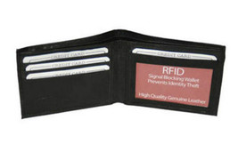 RFID Bifold Wallet Genuine Leather Blocking Blocks  Free Shipping New ID Theft - £15.78 GBP