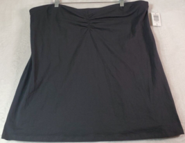Torrid Tube Top Womens Size 4 Black Sleeveless Off the Shoulder Pleated Casual - £19.96 GBP