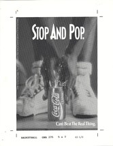 Coca Cola Photo Sheet Print Ads Can&#39;t Beat the Real Thing  Baseball Stop &amp; Pop - £0.78 GBP