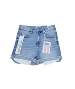 Wax Jean Shorts Rolled Cuff Womens Size Large High Rise Blue - £12.45 GBP