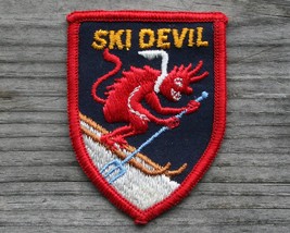 1960&#39;s SKI DEVIL Vintage Cloth Patch Fertile MN Lost Area Skiing Souvenir Emblem - £28.71 GBP