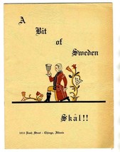 A Bit of Sweden Smorgasbord Menu &amp; Drinks Menu &amp; Brochure Chicago Illinois 1940 - £46.85 GBP